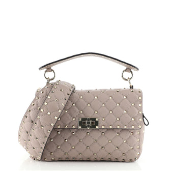 Valentino Rockstud Spike.Up Flap Bag Quilted Leather Medium