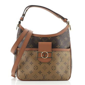 LOUIS VUITTON Women's Dauphine Hobo Leather in Brown