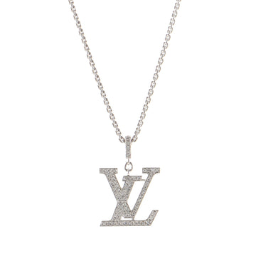 Louis Vuitton LV Idylle Blossom Pendant Necklace 18K White Gold and Diamonds