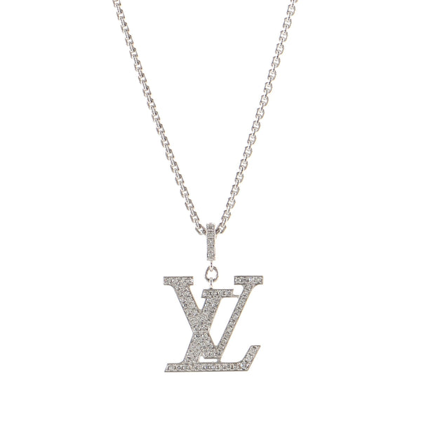 LOUIS VUITTON 18K Yellow Gold Diamond Idylle Blossom LV Pendant