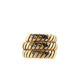 Bvlgari Tubogas Double Wrap Ring 18K Tricolor Gold
