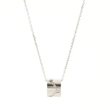 Gucci Icon Twirl Pendant Necklace 18K White Gold with Diamond