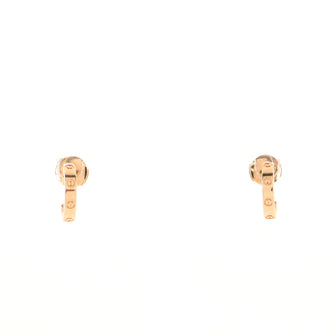 Cartier Love Hoop Earrings 18K Rose Gold Mini