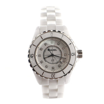 Chanel J12 Quartz Watch Ceramic and Stainless Steel with Diamond Markers 33