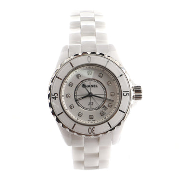 Chanel J12 Quartz Watch Ceramic and Stainless Steel with Diamond Markers 33