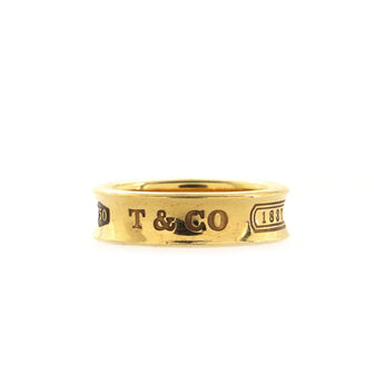Tiffany & Co. 1837 Band Ring 18K Yellow Gold Narrow