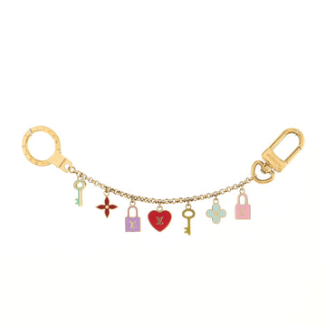 Louis Vuitton Pretty Chain Bag Charm and Key Holder Metal with Enamel