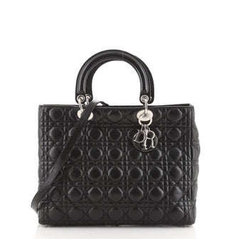 Christian Dior Lady Dior Bag Cannage Quilt Lambskin Large