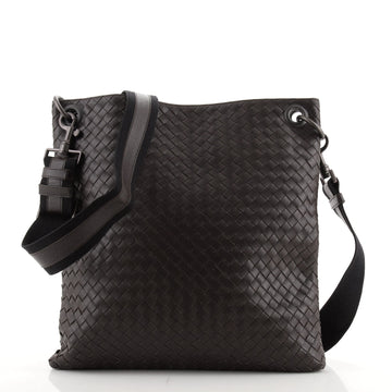 Bottega Veneta Flat Messenger Bag Intrecciato Nappa Large
