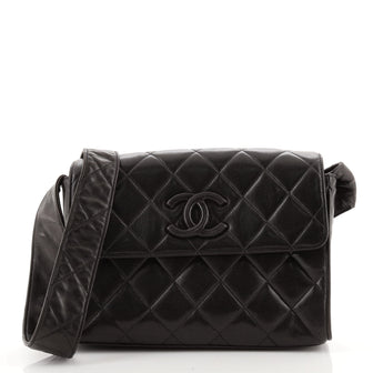 Chanel Vintage Covered CC Flap Bag Quilted Lambskin Medium