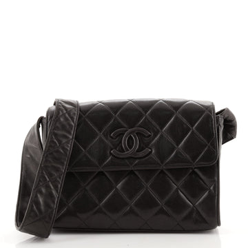Chanel Vintage Covered CC Flap Bag Quilted Lambskin Medium