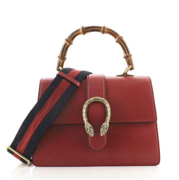 Gucci Dionysus Bamboo Top Handle Bag Leather Medium