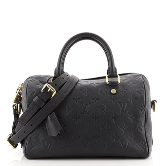 Louis Vuitton Speedy Bandouliere Bag Monogram Empreinte Leather 25