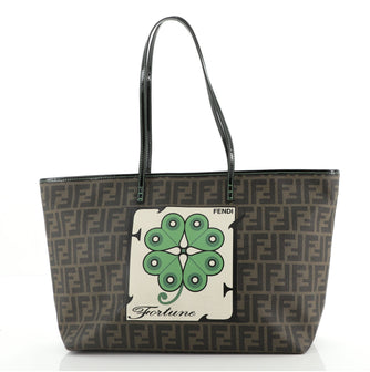 Fendi Roll Tote Printed Zucca Coated Canvas Medium