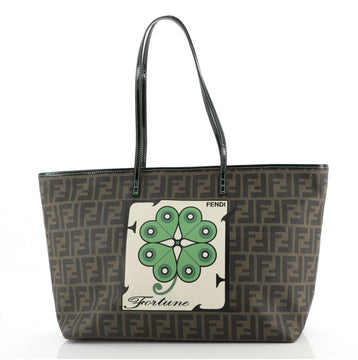 Fendi Roll Tote Printed Zucca Coated Canvas Medium