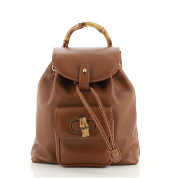 Gucci Vintage Bamboo Backpack Leather Mini