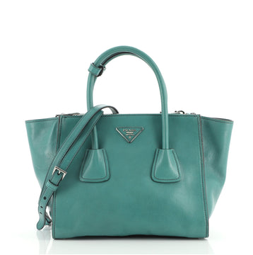 Prada Twin Pocket Tote Glace Calf Small