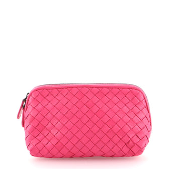 Bottega Veneta Zip Cosmetic Pouch Intrecciato Nappa Mini