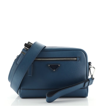 Prada Convertible Zip Crossbody Bag Saffiano Leather Small