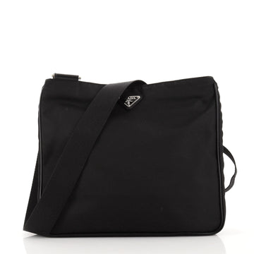 Prada Zip Top Messenger Bag Tessuto Large