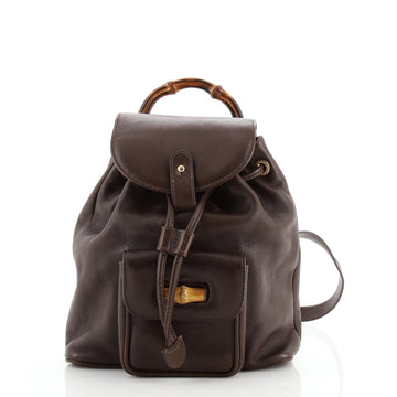 Gucci Vintage Bamboo Backpack Leather Mini