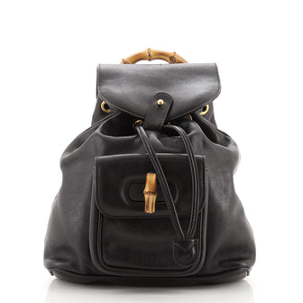 Gucci Vintage Bamboo Backpack Leather Mini