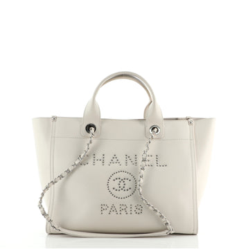 Chanel Deauville Tote Studded Caviar Small