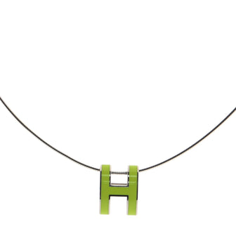 Hermes Pop H Pendant Necklace Metal and Enamel