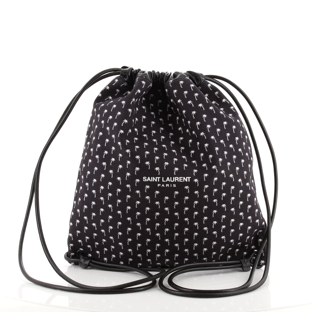 Saint Laurent Teddy Drawstring Backpack Printed Canvas Large  display picture 1