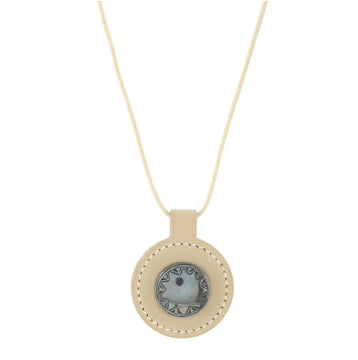 Hermes Touareg Pendant Necklace Leather with Metal
