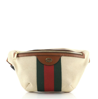 Gucci Zip Belt Bag Vintage Web Canvas Large