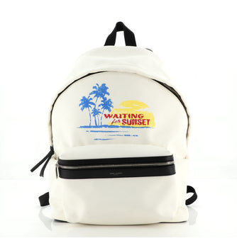 Saint Laurent City Backpack Printed Canvas
