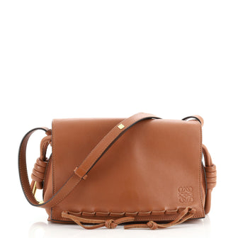 Loewe Flamenco Knot Messenger Bag Whipstitch Leather