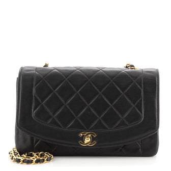 Chanel Vintage Diana Flap Bag Quilted Lambskin Medium