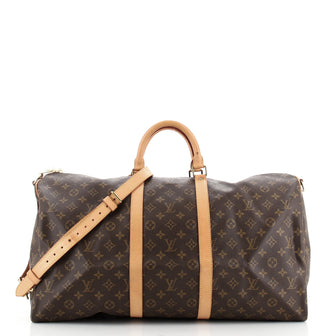 Louis Vuitton Keepall Bandouliere Bag Damier 55