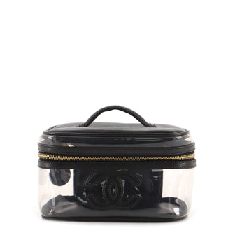 Chanel Vintage Timeless Cosmetic Case PVC and Leather Medium