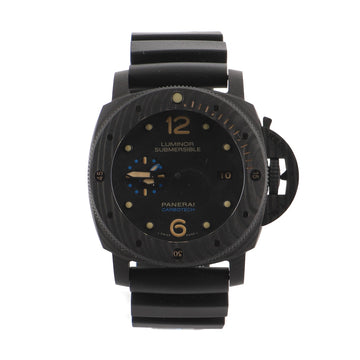 Panerai Luminor Submersible Carbotech 3 Days Automatic Watch Carbon and Titanium with Rubber 47