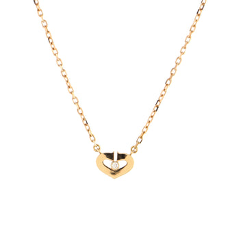 Cartier C Heart de Cartier Pendant Necklace 18K Rose Gold with Diamond