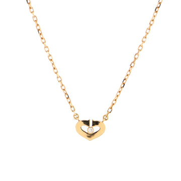 Cartier C Heart de Cartier Pendant Necklace 18K Rose Gold with Diamond