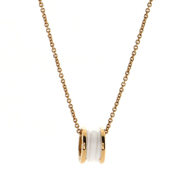 Bvlgari B.Zero1 Pendant Necklace 18K Rose Gold and Ceramic