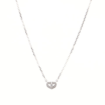 Cartier C Heart de Cartier Pendant Necklace 18K White Gold with Diamonds