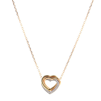 Cartier Trinity de Cartier Heart Pendant Necklace 18K Tricolor Gold with Diamonds