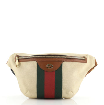 Gucci Zip Belt Bag Vintage Web Canvas Large