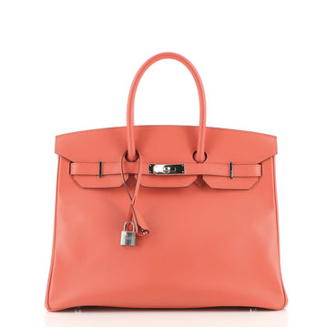 Hermes Birkin Handbag Pink Epsom with Palladium Hardware 35