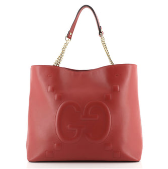 Gucci Apollo Tote GG Embossed Calfskin Large