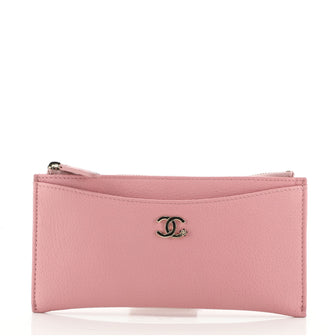 Chanel Classic Zip Pouch Leather Long