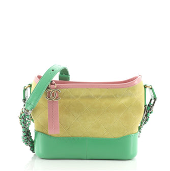 Chanel Gabrielle Hobo Quilted Suede Small