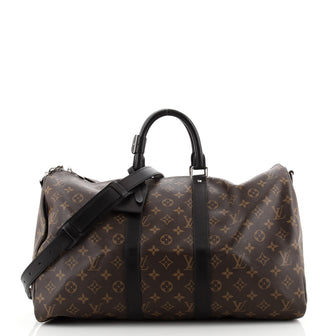 Louis Vuitton Keepall Bandouliere Bag Macassar Monogram Canvas 45