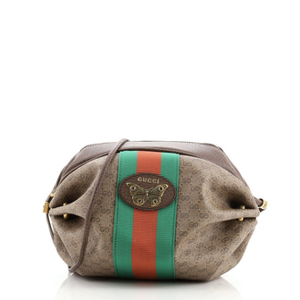 Gucci Web Butterfly Candy Crossbody Bag Mini GG Coated Canvas