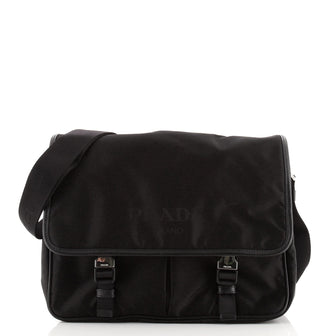 Prada Logo Messenger Bag Tessuto Medium